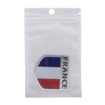 Shield Shape Metal Car Badge Decorative Sticker, Size: Small, French Flag, Italy Flag 2, Italy Flag 1