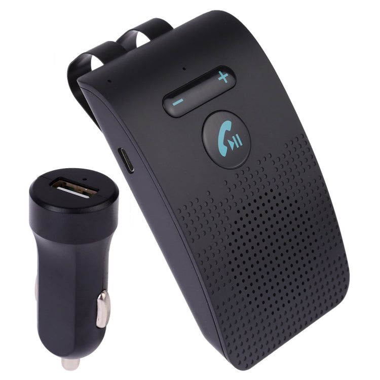 SP09 Multipoint Wireless Bluetooth V4.2 Freisprechanlage für das Auto, unterstützt Sprachausgabe und Vibrationssensor