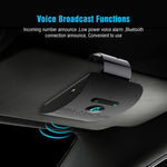 SP09 Multipoint Wireless Bluetooth V4.2 Freisprechanlage für das Auto, unterstützt Sprachausgabe und Vibrationssensor