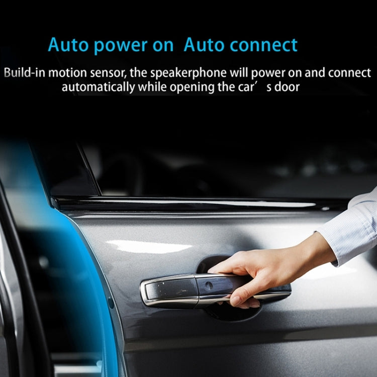 SP09 Multipoint Wireless Bluetooth V4.2 Freisprechanlage für das Auto, unterstützt Sprachausgabe und Vibrationssensor