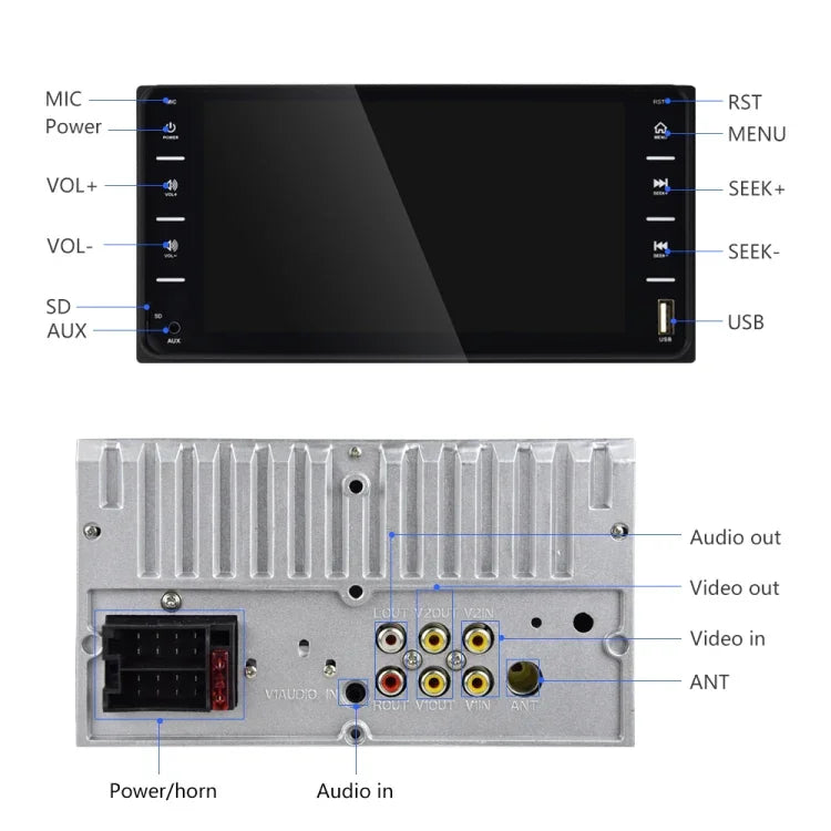848V 16,7 Zoll Multi-Touchscreen GPS-Navigationssystem für Autos, unterstützt TF-Karte / USB / AUX / MP5-Player / Android- & iPhone-Mirror-Links, 848V