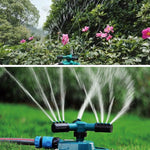 Garden Automatic Rotating Nozzle 360 Degree Rotary Automatic Sprinkler Garden Lawn Watering Nozzle,Applicable for 3/4 inch Water Pipes(Blue), 360 Degree Automatic Sprinkling 3