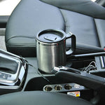 Stainless Steel Electric Smart Mug 12V Car Electric Kettle Heated Mug Car Coffee Cup With Charger Cigarette Lighter Heating Cup Kettle Vacuum Insulated Water Heater Mug, Smart Mug