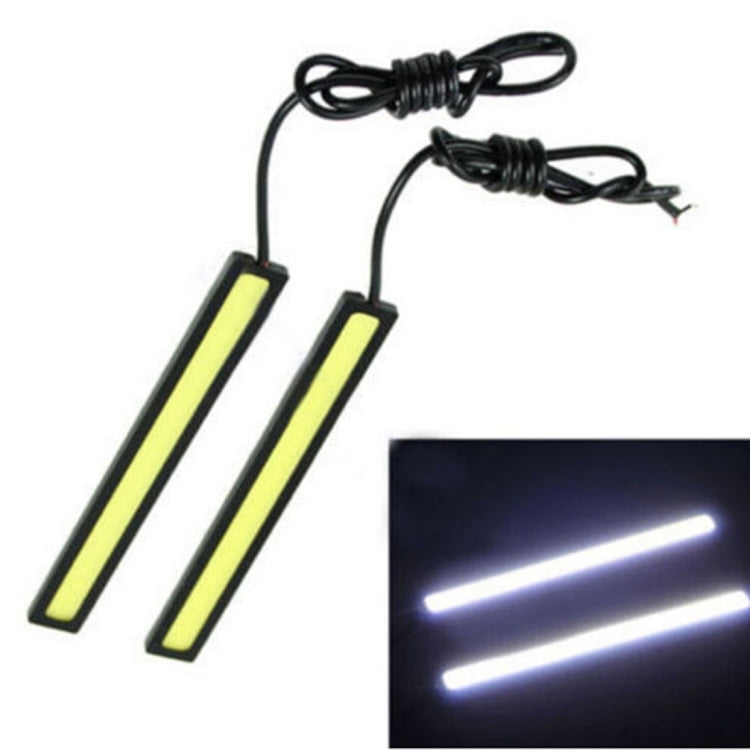 2 PCS 6W 400 LM 6000K DRL COB White Light Bar Car Light Source Waterproof Daytime Running Lights, DC 12V, White Light+6W 400LM/6000K