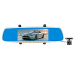 V100 7-Zoll-LCD-Touchscreen-Rückspiegel-Autorecorder mit separater Kamera, 170 Grad Weitwinkel, unterstützt Nachtsicht/Loop-Video/Bewegungserkennung/G-Sensor/TF-Karte, 7 Zoll