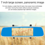 V100 7-Zoll-LCD-Touchscreen-Rückspiegel-Autorecorder mit separater Kamera, 170 Grad Weitwinkel, unterstützt Nachtsicht/Loop-Video/Bewegungserkennung/G-Sensor/TF-Karte, 7 Zoll