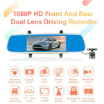 V100 7-Zoll-LCD-Touchscreen-Rückspiegel-Autorecorder mit separater Kamera, 170 Grad Weitwinkel, unterstützt Nachtsicht/Loop-Video/Bewegungserkennung/G-Sensor/TF-Karte, 7 Zoll