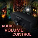 LINEPAUDIO A967 Vollausgeglichener passiver Vorverstärker für aktive Lautsprecher mit Zweikanal-Lautstärkeregler, A967