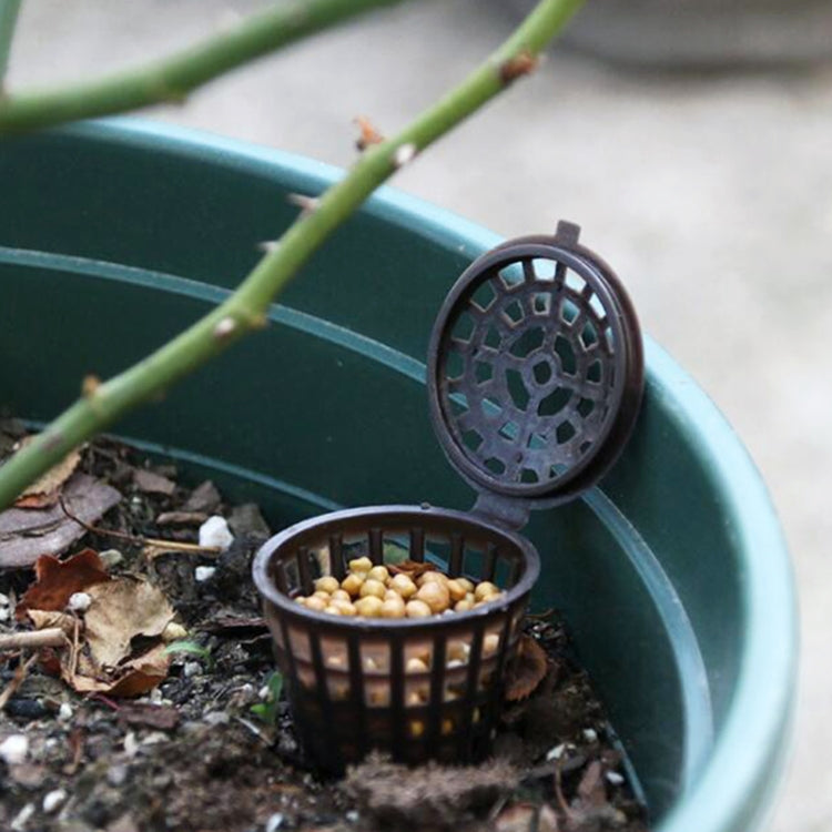 10PCS Bonsai Werkzeuge Gartenprodukte Gartenwerkzeuge Bonsai-Düngerkästen mit Abdeckung, kleine Größe: 4 x 3cm, kleine Größe: 4 x 3cm