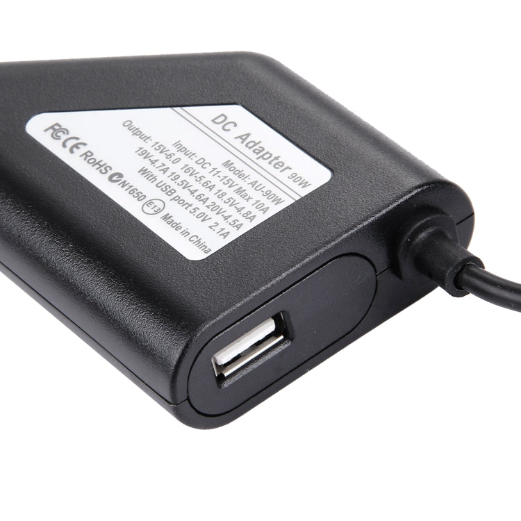 Laptop Notebook Netzteil 90W Universelles Auto-Ladegerät mit 8 Netzadaptern & 1 USB-Anschluss für Samsung, Sony, Asus, Acer, IBM, HP, Lenovo, Auto-Ladegerät