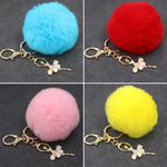 Ballet Golden Keychain Key Holder Key Chains Rings Holder Rex Rabbit Car Bag Pendant Fashion Bag Ornaments Pendant, Random Color Delivery, Rex Rabbit Shape