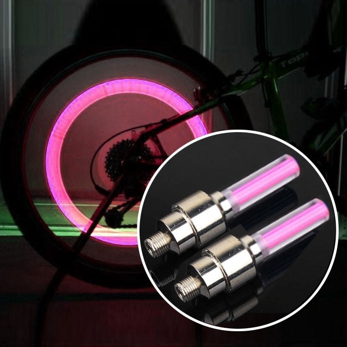 2 Stück Radreifenlampen mit Batterie für Auto / Motorrad / Fahrrad