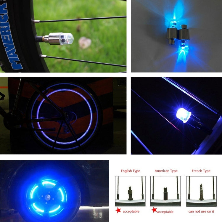 2 Stück Ventilkappen-Licht Radreifenlampen mit Batterie für Auto / Motorrad / Fahrrad