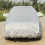 Oxford Tuch Anti-Staub Wasserdicht Sonnenschutz Flammhemmend Atmungsaktive Indoor Outdoor Vollständige Autoabdeckung Sonne UV Schnee Staubbeständig Schutz SUV Autoabdeckung mit Warnstreifen, 183 Zoll (M)/Passend für Autos bis zu 4,7 m (183 Zoll) Länge