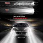 2pcs 9007 18W 1800LM 6000K Waterproof IP68 Car Auto LED Headlight with 2 COB LED Lamps, DC 9-36V, 9007