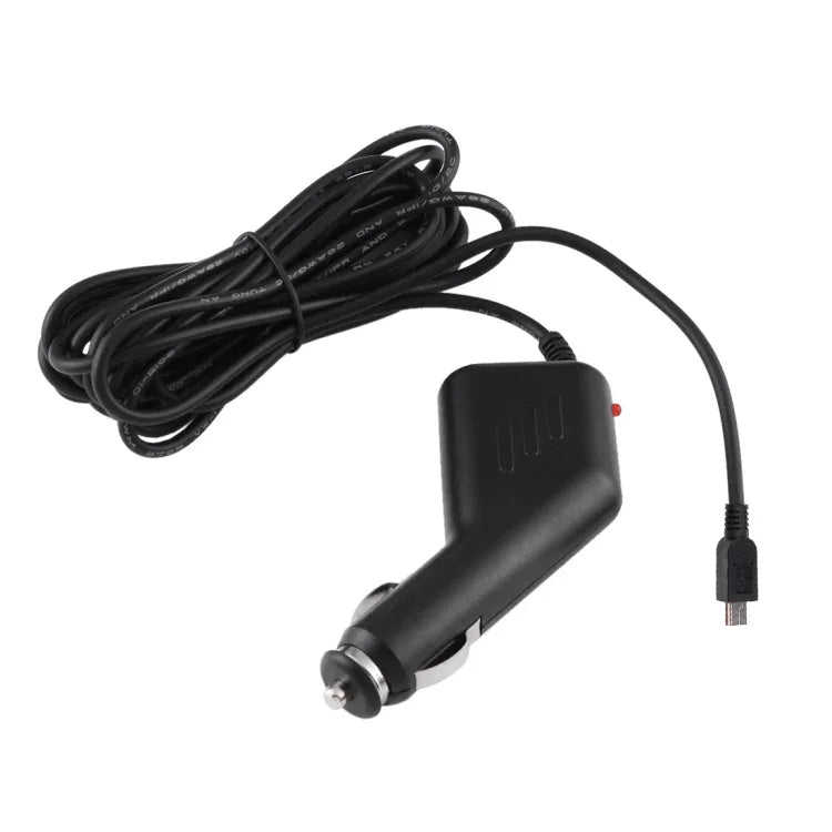 Universelles Mini-USB-Ladeadapter für Auto-DVR-Kamera, GPS-Navigation, Eingang 10V - 48V, Ausgang 5V 1.5A, Kabellänge: 3.5m, Mini-USB-Kabellänge: 3.5m