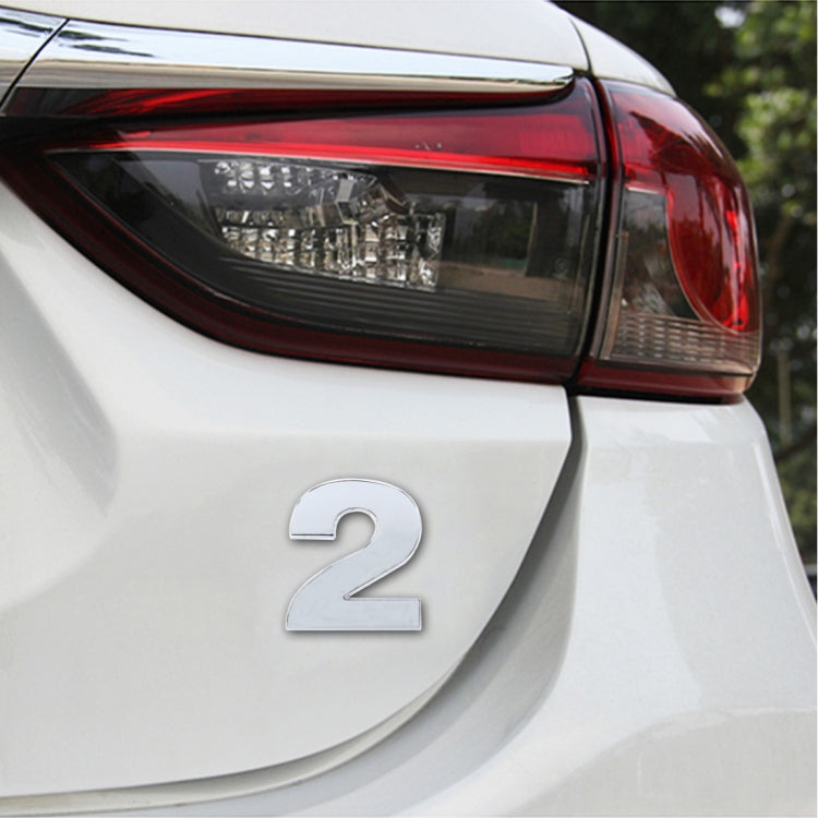 Car Vehicle Badge Emblem 3D Number One Self-adhesive Sticker Decal, Size: 3.6*4.5*0.5cm, 4, 5, 6, 7, 8, 1, 2, 3