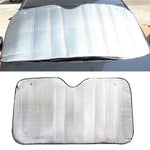 Silberne Aluminiumfolie Sonnenblende Auto Windschutzscheibe Visier Abdeckung Block Frontscheibe Sonnenschutz UV-Schutz, Größe: 130 x 60 cm, 130 x 60 cm
