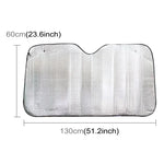 Silberne Aluminiumfolie Sonnenblende Auto Windschutzscheibe Visier Abdeckung Block Frontscheibe Sonnenschutz UV-Schutz, Größe: 130 x 60 cm, 130 x 60 cm