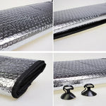 Silberne Aluminiumfolie Sonnenblende Auto Windschutzscheibe Visier Abdeckung Block Frontscheibe Sonnenschutz UV-Schutz, Größe: 130 x 60 cm, 130 x 60 cm