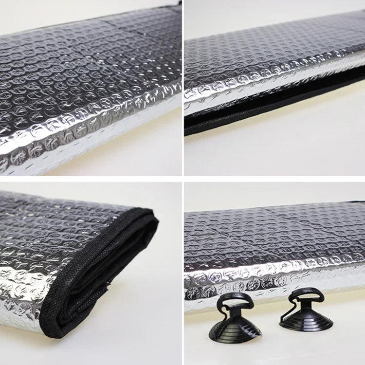 Silberne Aluminiumfolie Sonnenblende Auto Windschutzscheibe Visier Abdeckung Block Frontscheibe Sonnenschutz UV-Schutz, Größe: 130 x 60 cm, 130 x 60 cm