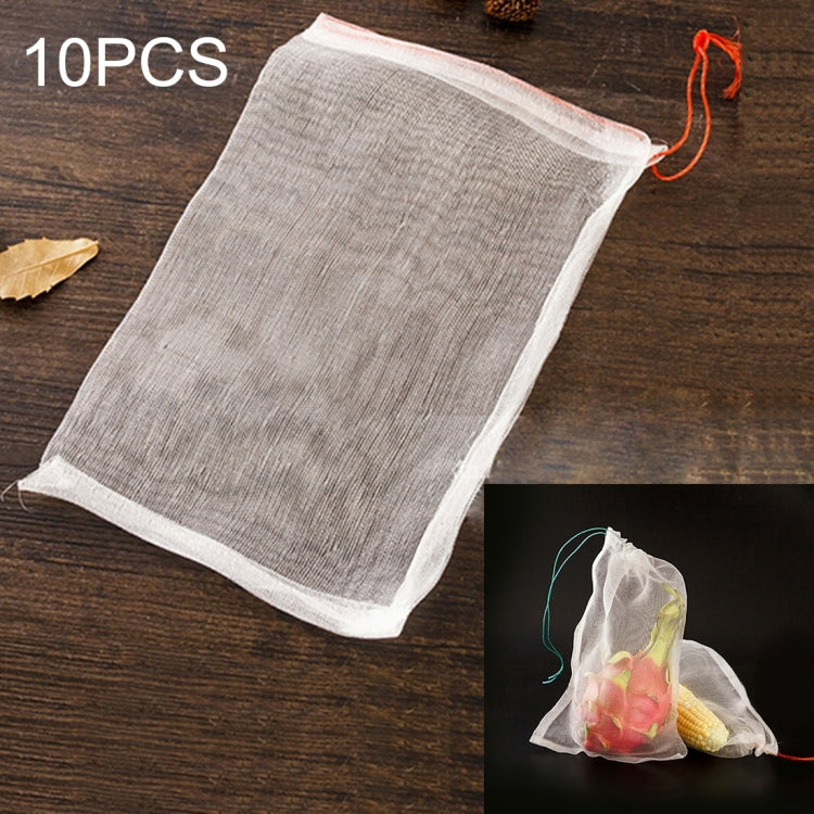 10 Stück Nylon-Netzbeutel Garten Samen Früchte Schädlingsbekämpfungsbeutel Gemüse Weinberg Vogelschutznetz Schädlingsbekämpfungsnetzbeutel Nylon-Netzfilter Zubehör, Größe: 25*15cm, Größe: 25*15cm