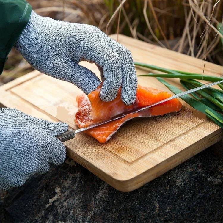 A Pair Cut-resistant Gardening Gloves HPPE Food-grade 5-Level Anti-cutting Anti-wear Safety Working Gloves, Size: S, Length: 20cm, Size: S/Black, Size: S/White