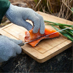 Ein Paar schnittfeste Gartenhandschuhe aus HPPE in Lebensmittelqualität mit 5-stufigem Schnittschutz und Verschleißschutz, Größe: XL, Länge: 26cm, Größe: XL/Schwarz, Größe: XL/Weiß