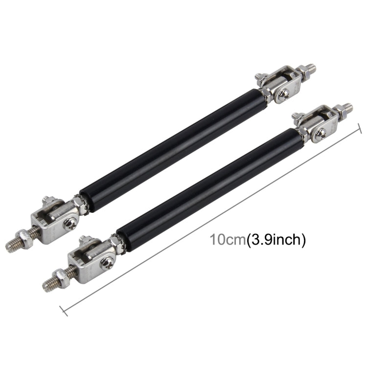 2 PCS Car Modification Large Surrounded By The Rod Telescopic Lever Front and Rear Bars Fixed Front Lip Back Shovel Adjustable Small Rod, Length: 10cm, Length: 10cm