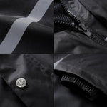 Robuster reflektierender Motorrad-Regenmantel zweiteilig, Hose, Reitanzug, Elektrofahrrad, winddicht, wasserdicht, Regenbekleidung für Erwachsene, Größe: XL (Rot), Größe: XL