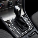 Car Carbon Fiber Gear Position Panel Frame Decorative Sticker for Volkswagen Golf 7 2018-, without Hole and Start and Stop, Left Drive, Gear Position
