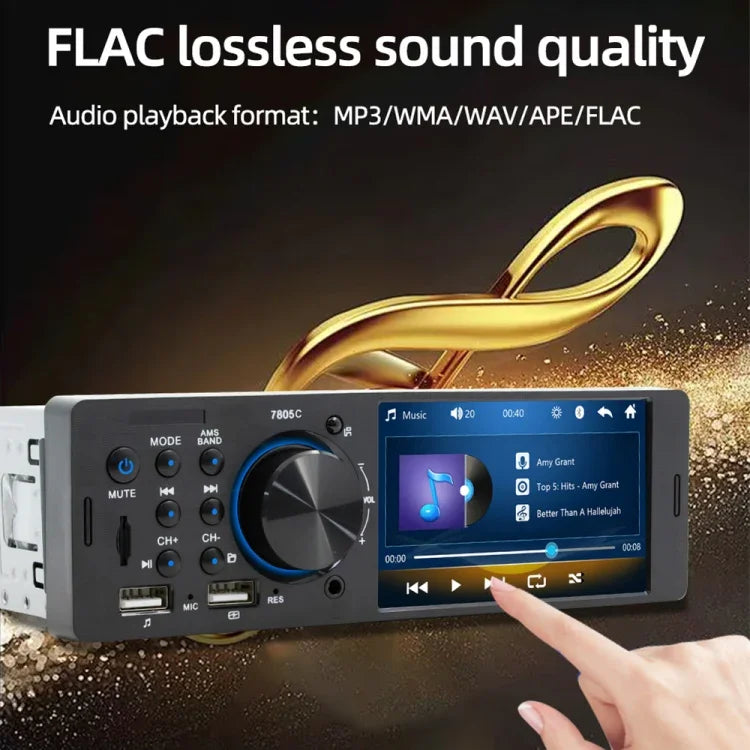 SWM-7805C 4,1 Zoll Touchscreen Universal Autoradio Empfänger MP5 Player, unterstützt FM & Bluetooth & TF-Karte mit Fernbedienung, SWM-7805C