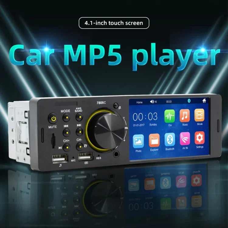 SWM-7805C 4,1 Zoll Touchscreen Universal Autoradio Empfänger MP5 Player, unterstützt FM & Bluetooth & TF-Karte mit Fernbedienung, SWM-7805C