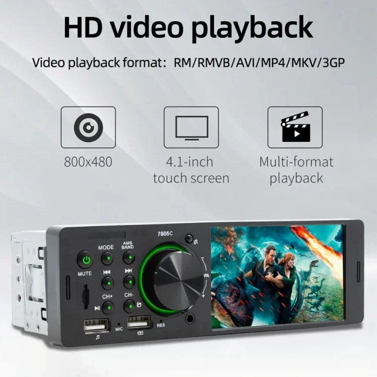 SWM-7805C 4,1 Zoll Touchscreen Universal Autoradio Empfänger MP5 Player, unterstützt FM & Bluetooth & TF-Karte mit Fernbedienung, SWM-7805C