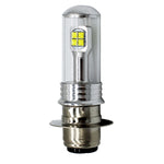 Motorcycle Headlights 750LM 6000K White H6M/P15D 40W 8-LED Bulbs, DC 12-24V, H6M/P15D