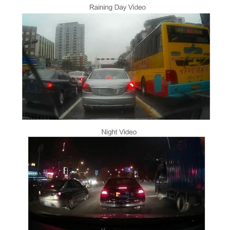 4 Zoll HD-Videoaufzeichnung HD Display Auto-Recorder mit separater F2.0 Kamera, 12 MP 170 Grad Weitwinkel/Rückfahrkamera-Loop-Aufzeichnung/G-Sensor-Aufzeichnung/WDR Full HD/Frontkamera 1080P/Rückkamera 720P/unterstützt 32G TF-Karte, 4 Zoll