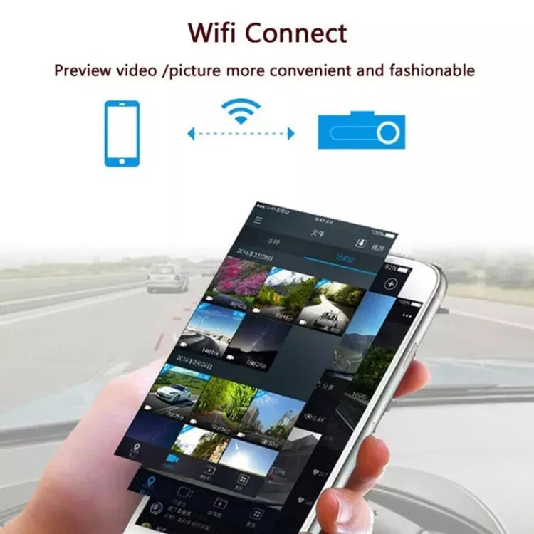 Mini Auto Dashcam WiFi Monitor Full HD Dashcam Videorecorder Camcorder Bewegungserkennung, unterstützt TF-Karte & Android & IOS, K602