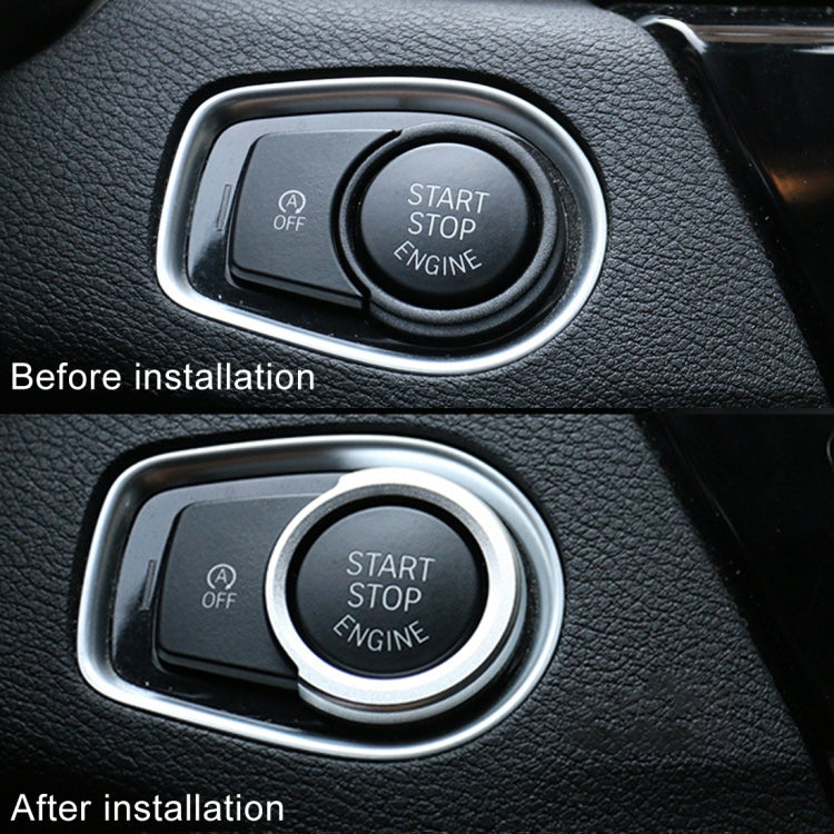 Car Engine Start Key Push Button Ring Trim Aluminum Alloy Sticker Decoration for BMW, For BMW (Engine Start), For BMW (Start Key), For BMW with Diamonds