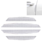 4 PCS Universal Car Door Anti-collision Strip Protection Guards Trims Stickers, 4 PCS