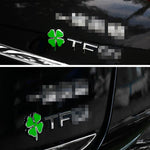 Four Leaf Clover Herb Luck Symbol Badge Emblem Labeling Sticker Styling Car Dashboard  Decoration, Size: 7.5*6cm, Size: 7.5x6cm