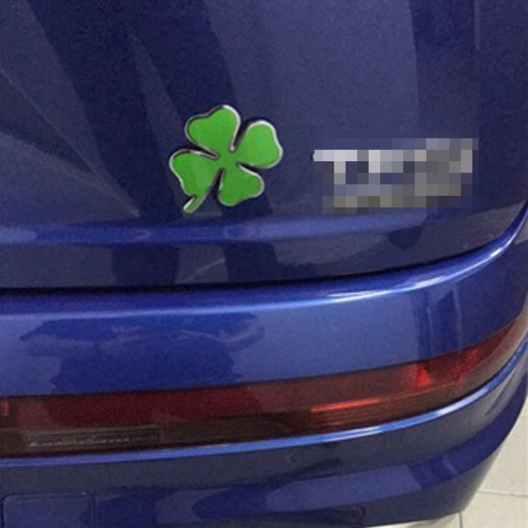 Four Leaf Clover Herb Luck Symbol Badge Emblem Labeling Sticker Styling Car Dashboard  Decoration, Size: 7.5*6cm, Size: 7.5x6cm