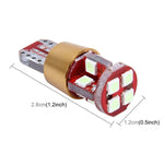 2 Stück T10 3W Konstantstrom-Positionsleuchten für Fahrzeuge mit 12 SMD-3030-Lampen, DC 9-18V, 12 SMD-3030-Lampen