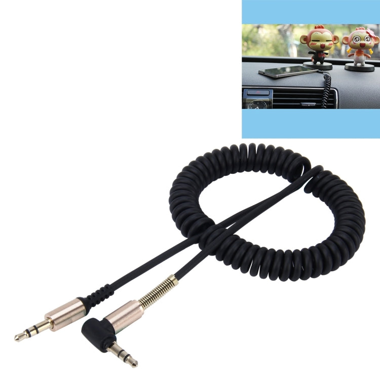 3,5mm 3-poliger Stecker zu Stecker Audio AUX einziehbares Spiralkabel, Länge: 1,5m, Länge: 1,5m (Schwarz), Länge: 1,5m (Rot)