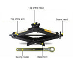 Upright ST-103D Heavy Duty Stabilizer Scissor Jack with Handle Lift Levelers 2000 Pound (1 Ton) Capacity Each - 10 to 35 CM Range, 1T Jack with Handle