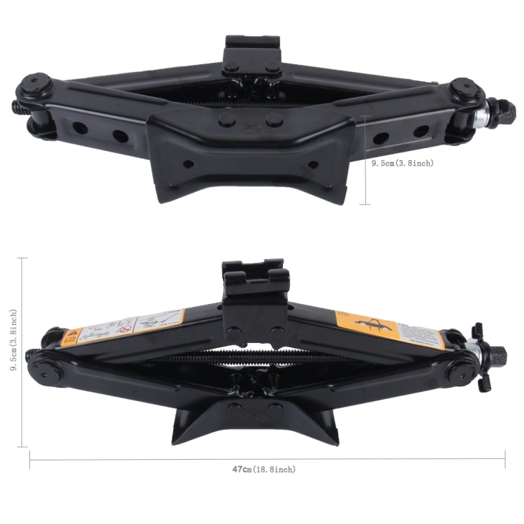 Upright ST-112C Heavy Duty Stabilizer Scissor Jack with Handle Lift Levelers 4000 Pound (2 Ton) Capacity Each - 9.8 to 44.2 CM Range, 2T Jack with Handle