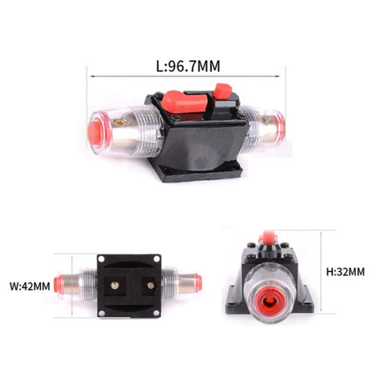 DC 12-24V Car Circuit Breaker Stereo Audio Fuse Holder Insurance 60A Fuse, 60A