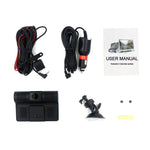 4,0 Zoll IPS-Bildschirm 5,0 Megapixel 170 Grad Weitwinkel Full HD 1080P 3 Kanäle Video Auto DVR, unterstützt Nachtsicht-Fülllicht / Rückfahrvisualisierung / TF-Karte (max. 32 GB) / G-Sensor / Bewegungserkennung, 170 Grad