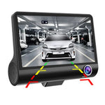 4,0 Zoll IPS-Bildschirm 5,0 Megapixel 170 Grad Weitwinkel Full HD 1080P 3 Kanäle Video Auto DVR, unterstützt Nachtsicht-Fülllicht / Rückfahrvisualisierung / TF-Karte (max. 32 GB) / G-Sensor / Bewegungserkennung, 170 Grad