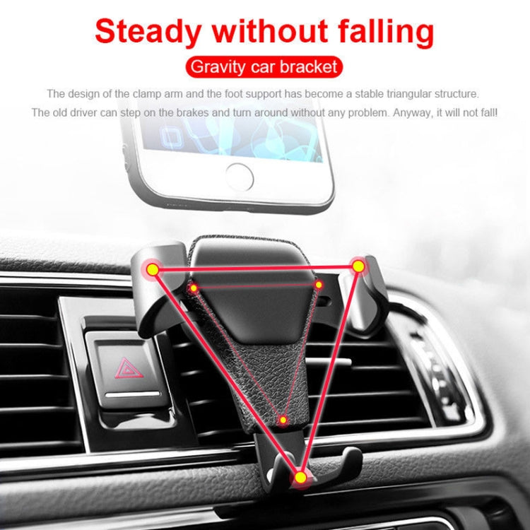 Litchi Texture Gravity Car Mount Phone Holder, Litchi Texture(White), Litchi Texture(Black)