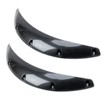 2 PCS 58cm Car Stickers Rubber Large Round Arc Strips Universal Fender Flares Wheel Eyebrow Decal Sticker Eyebrow Car-covers Black Striped Round Arc Strips, 58cm
